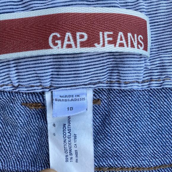 Gap Jeans Women's Blue Dark Wash Mid Rise Bermuda Denim Shorts Size 10 - Picture 3 of 4